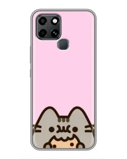 Чохол для Infinix Smart 6 з картинкою «Pusheen та печиво» Чохол для Infinix Smart 6 з картинкою «Pusheen та печиво»