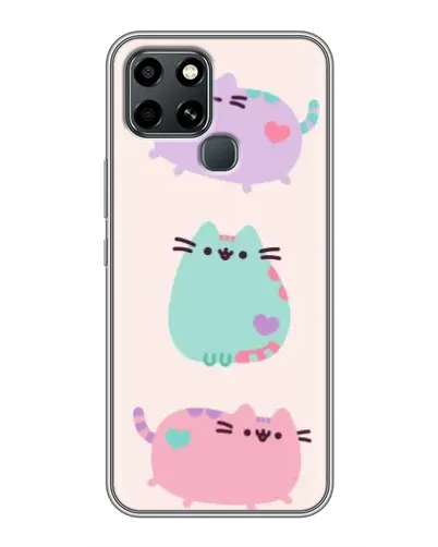 Чехол для Infinix Smart 6 с картинкой «Pusheen трио» Чехол для Infinix Smart 6 с картинкой «Pusheen трио»