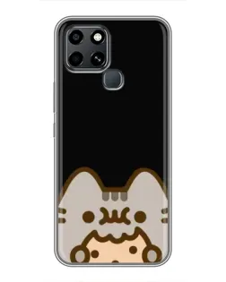 Чохол для Infinix Smart 6 з картинкою «Пушин на чорному»