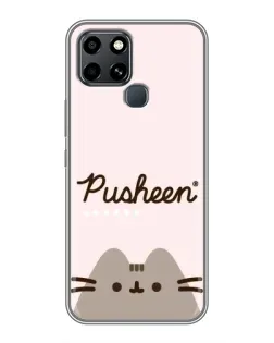 Чохол для Infinix Smart 6 з картинкою «Pusheen логотип»