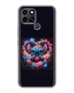 Чехол для Infinix Smart 6 с картинкой «Stitch в цветах» Чехол для Infinix Smart 6 с картинкой «Stitch в цветах»