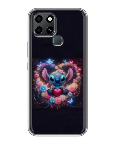 Чехол для Infinix Smart 6 с картинкой «Stitch в цветах» Чехол для Infinix Smart 6 с картинкой «Stitch в цветах»