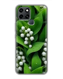 Чехол для Infinix Smart 6 с картинкой «Ландыши в зелени»