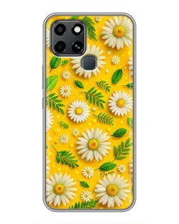 Чехол для Infinix Smart 6 с картинкой «Ромашковое солнце»
