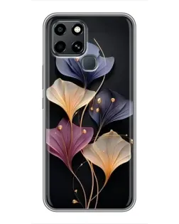 Чехол для Infinix Smart 6 с картинкой «Лиловые цветы грации»