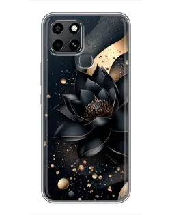 Чехол для Infinix Smart 6 с картинкой «Черный лотос»