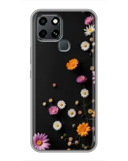 Чехол для Infinix Smart 6 с картинкой «Цветочная композиция»