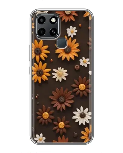 Чехол для Infinix Smart 6 с картинкой «Узор из маленьких подсолнухов» Чехол для Infinix Smart 6 с картинкой «Узор из маленьких подсолнухов»
