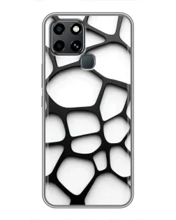 Чехол для Infinix Smart 6 с картинкой «Белая объемная сетка» Чехол для Infinix Smart 6 с картинкой «Белая объемная сетка»
