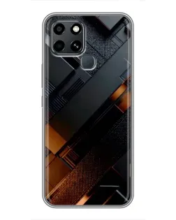 Чехол для Infinix Smart 6 с картинкой «Черные геометрические блоки» Чехол для Infinix Smart 6 с картинкой «Черные геометрические блоки»