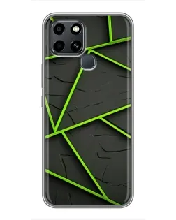 Чехол для Infinix Smart 6 с картинкой «Зеленые геометрические линии» Чехол для Infinix Smart 6 с картинкой «Зеленые геометрические линии»
