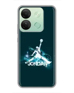 Чехол для Infinix Smart 7 HD с картинкой «Jordan Blue Fire» Чехол для Infinix Smart 7 HD с картинкой «Jordan Blue Fire»