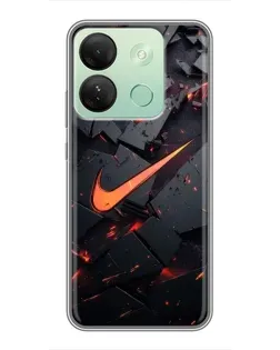 Чохол для Infinix Smart 7 HD з картинкою «Nike — ефект розломів» Чохол для Infinix Smart 7 HD з картинкою «Nike — ефект розломів»