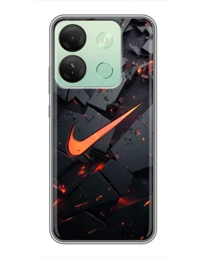 Чохол для Infinix Smart 7 HD з картинкою «Nike — ефект розломів» Чохол для Infinix Smart 7 HD з картинкою «Nike — ефект розломів»