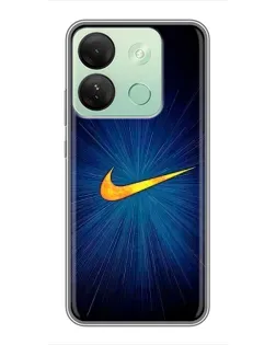 Чохол для Infinix Smart 7 HD з картинкою «Синій пульс Nike» Чохол для Infinix Smart 7 HD з картинкою «Синій пульс Nike»