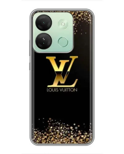 Чехол для Infinix Smart 7 HD с картинкой «LV — золотые искры»