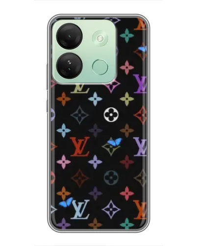 Чехол для Infinix Smart 7 HD с картинкой «Цветная монограмма LV»