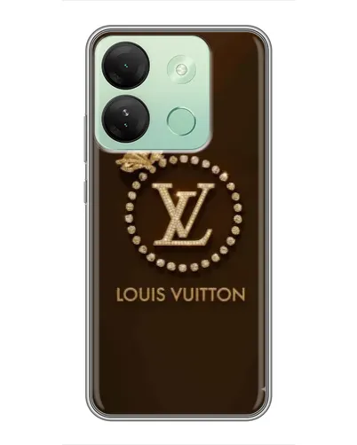 Чехол для Infinix Smart 7 HD с картинкой «LV — золотая печать»