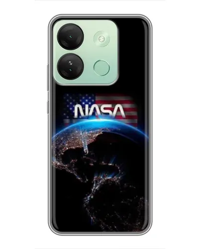 Чехол для Infinix Smart 7 HD с картинкой «Земля из космоса NASA»