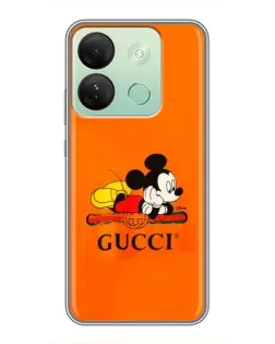 Чехол для Infinix Smart 7 HD с картинкой «Микки Маус Gucci — оранж»