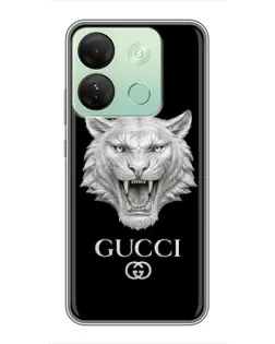 Чехол для Infinix Smart 7 HD с картинкой «Gucci — серебряный лев»