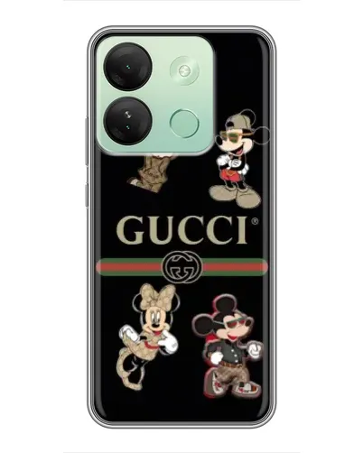 Чехол для Infinix Smart 7 HD с картинкой «Gucci — герои Disney и монограмма» Чехол для Infinix Smart 7 HD с картинкой «Gucci — герои Disney и монограмма»