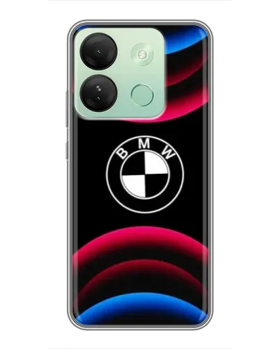 Чехол для Infinix Smart 7 HD с картинкой «Логотип BMW и неоновые дуги» Чехол для Infinix Smart 7 HD с картинкой «Логотип BMW и неоновые дуги»