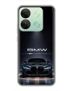 Чехол для Infinix Smart 7 HD с картинкой «BMW сквозь ночной город»