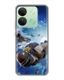 Чохол для Infinix Smart 7 HD з картинкою «Десант PUBG — стрибок»