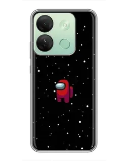 Чехол для Infinix Smart 7 HD с картинкой «Красный Among Us»