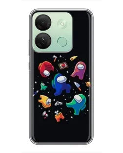 Чехол для Infinix Smart 7 HD с картинкой «Among Us космос»