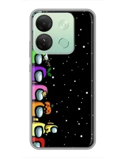 Чехол для Infinix Smart 7 HD с картинкой «Команда Among Us»