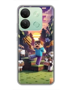 Чехол для Infinix Smart 7 HD с картинкой «Стив на ферме» Чехол для Infinix Smart 7 HD с картинкой «Стив на ферме»