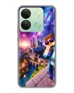 Чехол для Infinix Smart 7 HD с картинкой «Стив и космос» Чехол для Infinix Smart 7 HD с картинкой «Стив и космос»