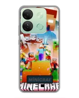 Чехол для Infinix Smart 7 HD с картинкой «Minecraft герои игры» Чехол для Infinix Smart 7 HD с картинкой «Minecraft герои игры»