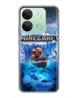 Чехол для Infinix Smart 7 HD с картинкой «Minecraft ледяной мир» Чехол для Infinix Smart 7 HD с картинкой «Minecraft ледяной мир»