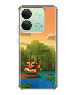Чехол для Infinix Smart 7 HD с картинкой «Майнкрафт закат солнца» Чехол для Infinix Smart 7 HD с картинкой «Майнкрафт закат солнца»