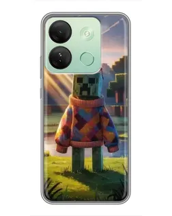 Чехол для Infinix Smart 7 HD с картинкой «Крипер в свитере» Чехол для Infinix Smart 7 HD с картинкой «Крипер в свитере»