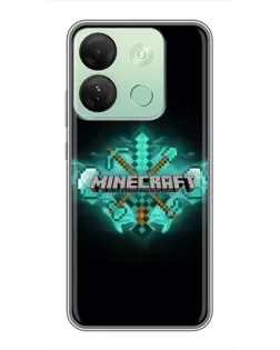 Чехол для Infinix Smart 7 HD с картинкой «Minecraft Diamond лого» Чехол для Infinix Smart 7 HD с картинкой «Minecraft Diamond лого»