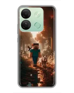 Чехол для Infinix Smart 7 HD с картинкой «Стив в лесу» Чехол для Infinix Smart 7 HD с картинкой «Стив в лесу»