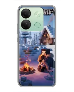 Чехол для Infinix Smart 7 HD с картинкой «Зимний Minecraft» Чехол для Infinix Smart 7 HD с картинкой «Зимний Minecraft»