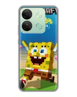 Чехол для Infinix Smart 7 HD с картинкой «Губка Боб Minecraft» Чехол для Infinix Smart 7 HD с картинкой «Губка Боб Minecraft»