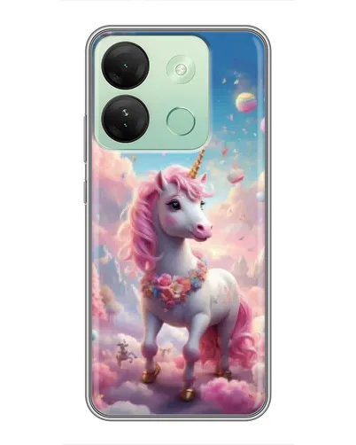 Чехол для Infinix Smart 7 HD с картинкой «Единорог среди облаков»