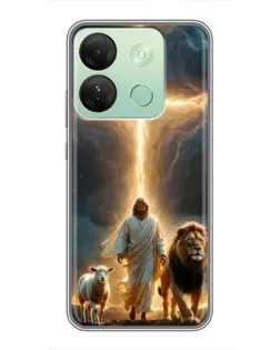 Чехол для Infinix Smart 7 HD с картинкой «Лев Иуды и Свет»