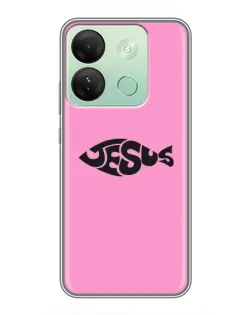 Чехол для Infinix Smart 7 HD с картинкой «Розовый символ  Jesus»