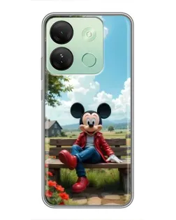 Чохол для Infinix Smart 7 HD з картинкою «Міккі на лавці»