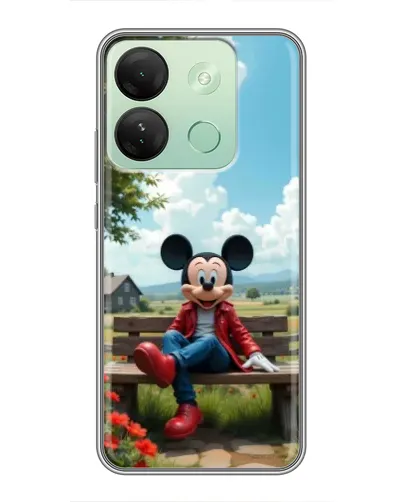 Чохол для Infinix Smart 7 HD з картинкою «Міккі на лавці»