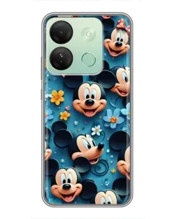 Чохол для Infinix Smart 7 HD з картинкою «Паттерн Міккі та Мінні»