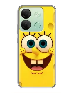 Чехол для Infinix Smart 7 HD с картинкой «Губка Боб улыбка»