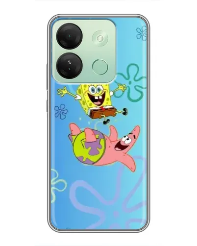 Чехол для Infinix Smart 7 HD с картинкой «Спанч Боб и Патрик»